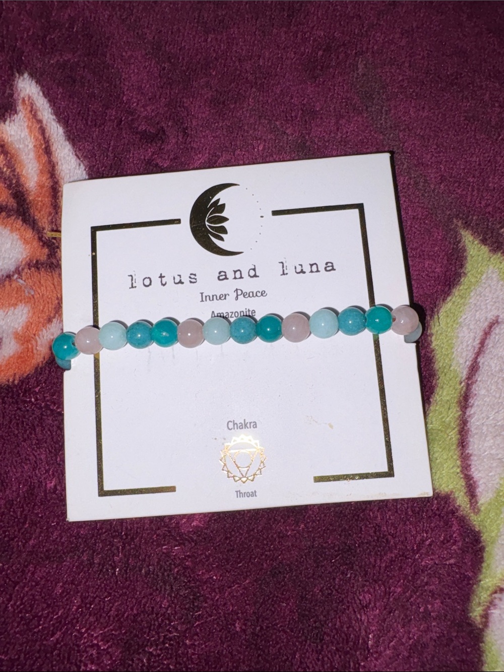 Lotus and Luna Pink & Turquoise Beaded Bracelet
